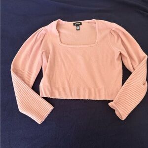 Express Blush Square Neck Sweater